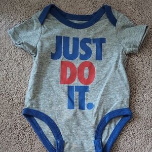 Nike Gray and Blue Kids One Piece